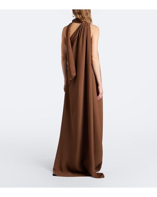 ‎Taller Marmo Brown Astor Gathered Maxi Dress