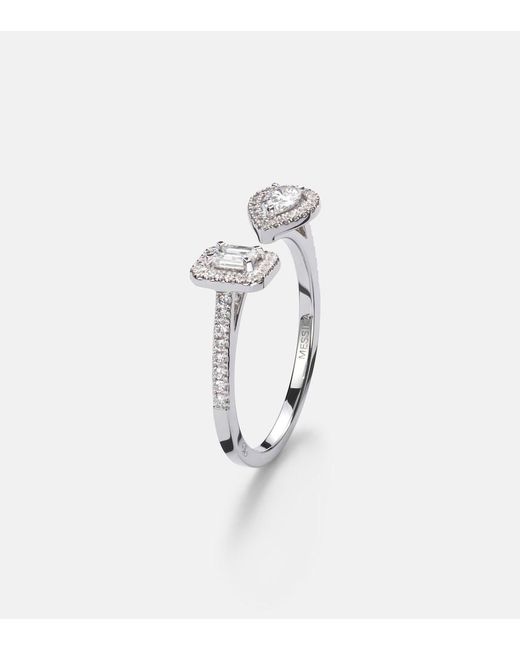 Messika White My Twin 18Kt Ring With Diamonds