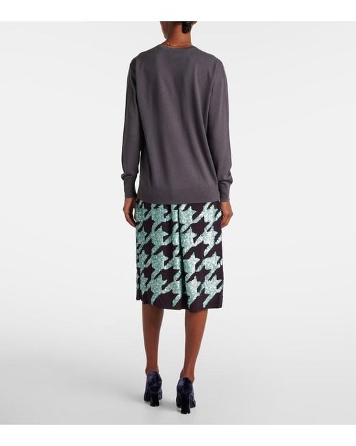 Dries Van Noten Gray Wool Sweater