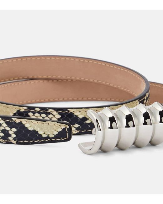 Khaite Natural Julius Small Snake-effect Leather Belt