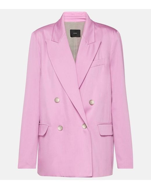 Joseph Pink Jaden Double-Breasted Blazer