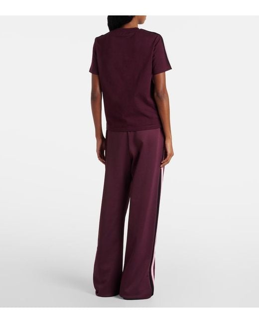 Ferragamo Purple Logo Cotton Jersey T-Shirt