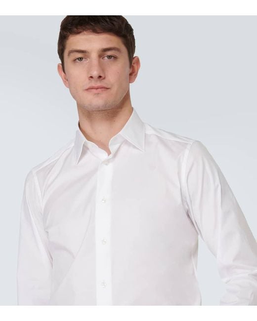 Camisa oxford de algodon Zegna de hombre de color White