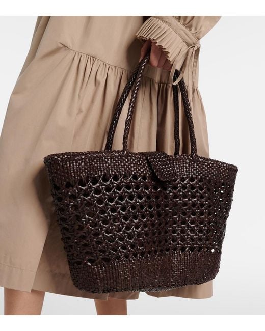 Rixo Black X Dragon Diffusion Lucine Leather Tote Bag