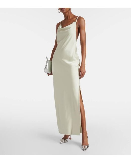 AMINA MUADDI Metallic Begum 70 Mirrored Leather Slingback Pumps