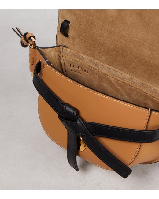 Loewe Gate Dual Mini Leather Shoulder Bag in Black Lyst