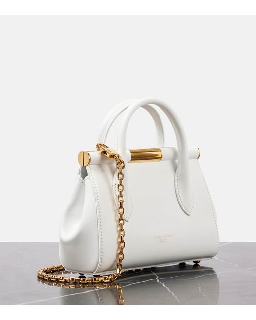 Dolce & Gabbana White Tote Bag Marlene Small Aus Leder