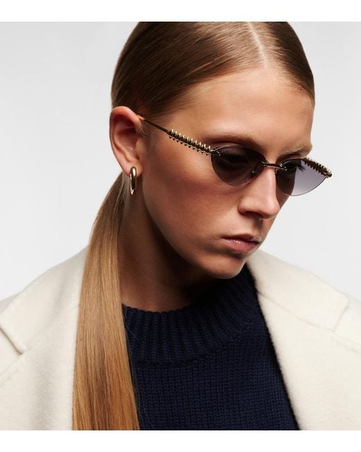 Cartier Metallic Clash De Cartier Cat-Eye Sunglasses