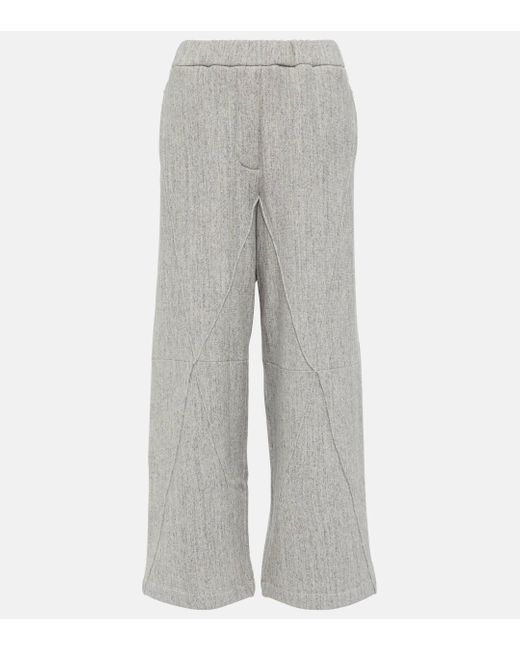 Pantalon ample Puzzle a taille haute en coton Loewe en coloris Gray