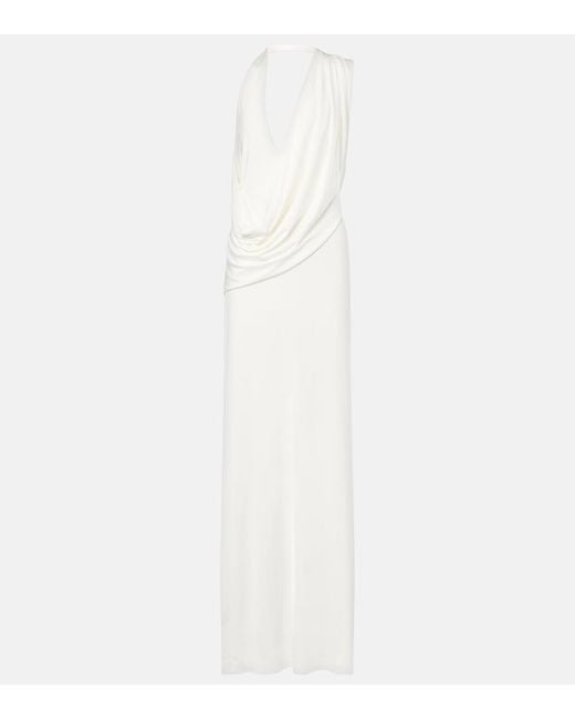 Magda Butrym White Draped Gown
