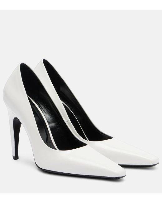 Jude White Fame Leather Pumps