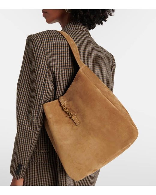 Saint Laurent Le 5 A 7 Large Suede Shoulder Bag in Brown | Lyst Saint Laurent Le 5 A 7 Large Suede Shoulder Bag in Brown | Lyst