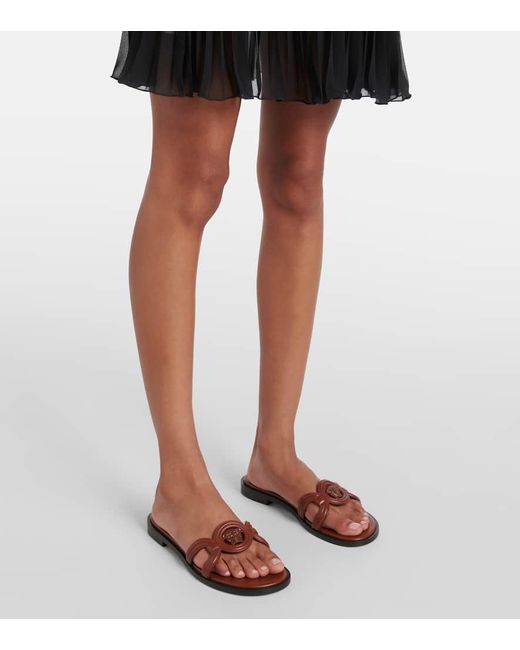Versace Brown Medusa '95 Slides Sandals