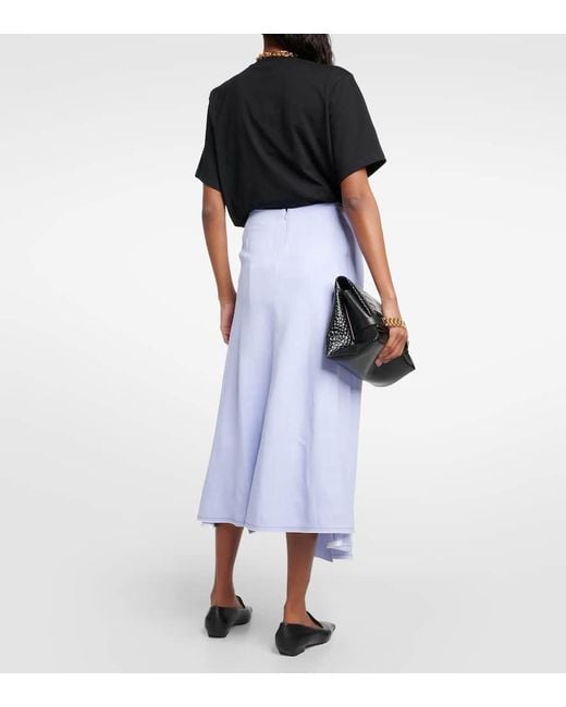 Victoria Beckham Purple Asymmetric Tie-Dyed Maxi Skirt