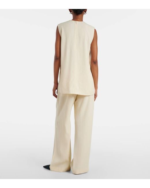 Totême  Natural Ribbed-Knit Tank Top