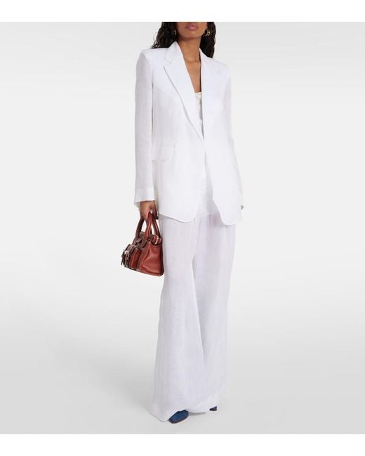 Chloé White Ramie Blazer