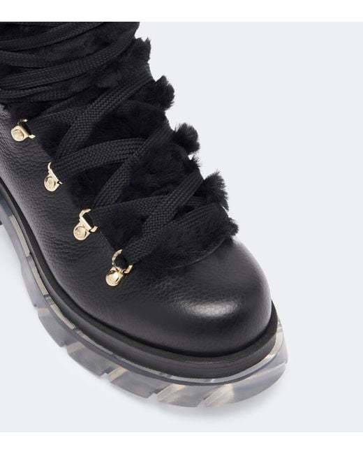 Bogner Black Swansea 9 B Leather Snow Boots