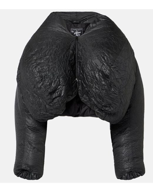 Y. Project Black Cropped Puffer Jacket