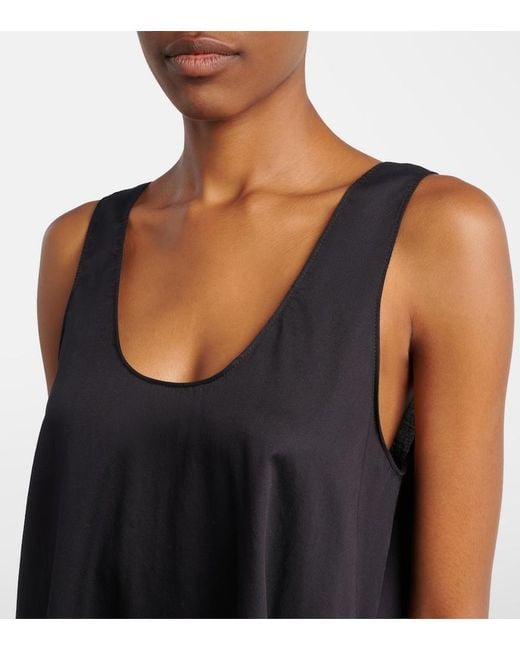 Leset Black Yoko Cotton Poplin Minidress