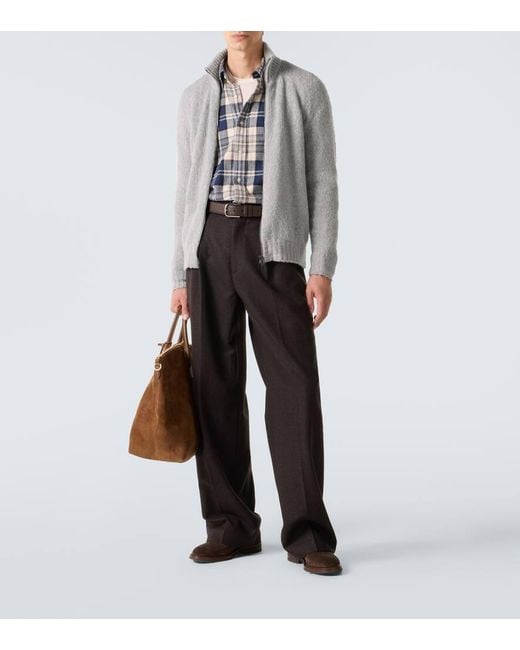 Cardigan En Mezcla De Lana Y Cachemir Thom Sweeney de hombre de color Gray