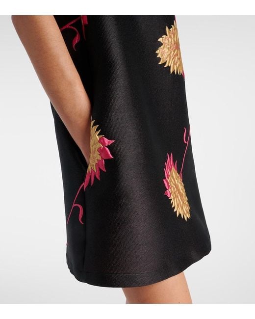LaDoubleJ Black Swing Jacquard Minidress