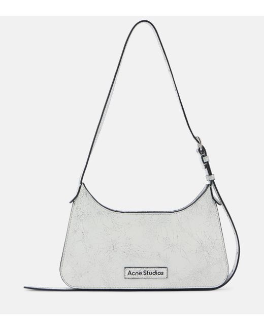 Acne White Platt Mini Leather Shoulder Bag