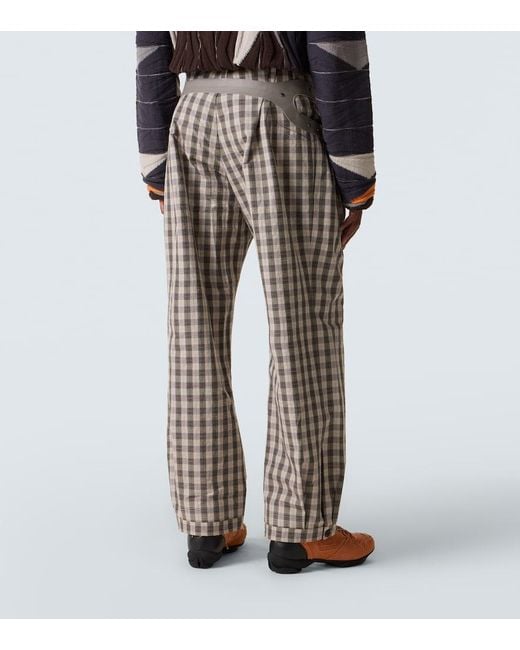 Kiko Kostadinov Gray Fitz Cotton-Blend Wide-Leg Pants for men
