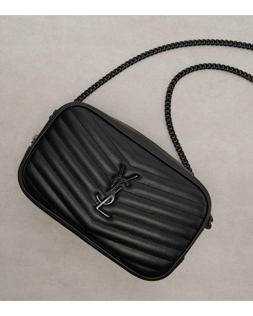 Saint Laurent Black Lou Mini Quilted Leather Camera Bag