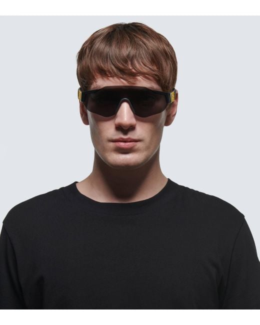 Fendi Gray Sport Baguette Sunglasses for men