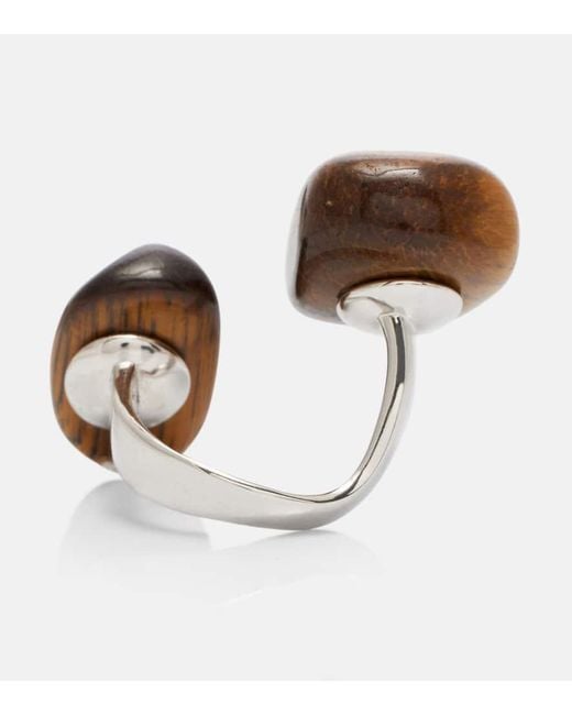 Anello Con Gemme di Dries Van Noten in Metallic