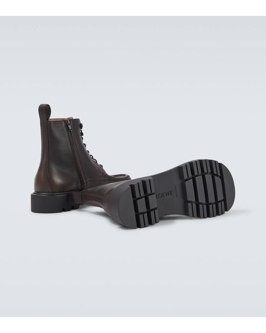 Loewe Schnuerstiefel Sierra Aus Leder in Brown für Herren