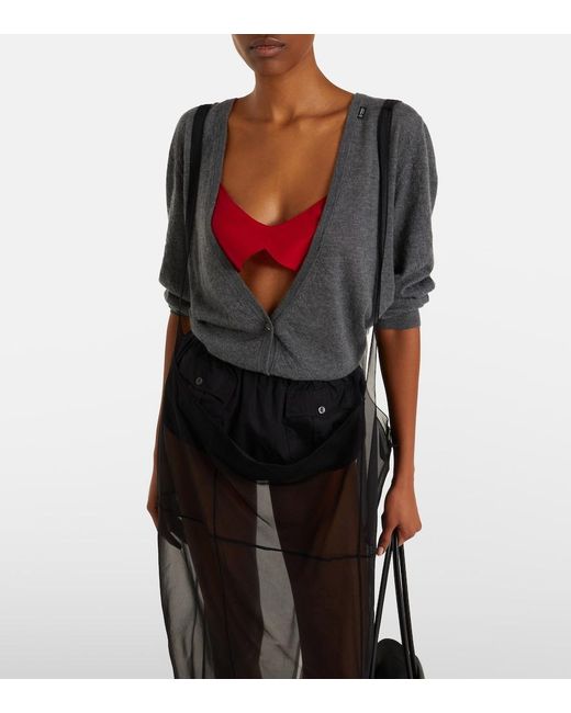 Prada Gray Cashmere Cardigan