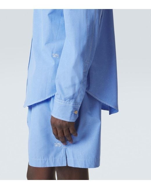 Wales Bonner Blue Atlantic Cotton Shirt for men