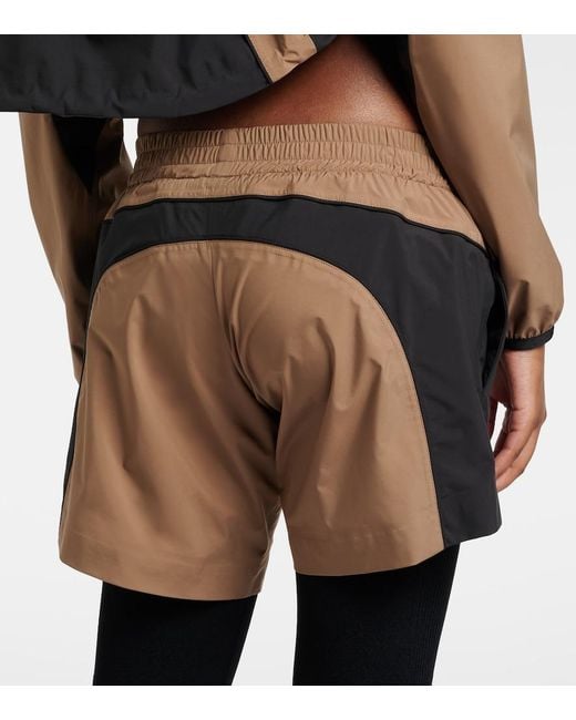 Balenciaga Brown Colorblocked Taffeta Shorts