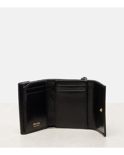Prada Black Logo Leather Wallet
