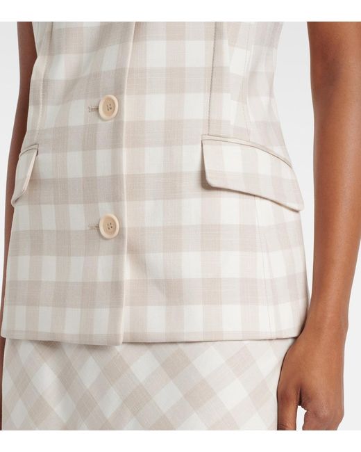 Gilet Calliope A Quadretti di Jonathan Simkhai in Natural