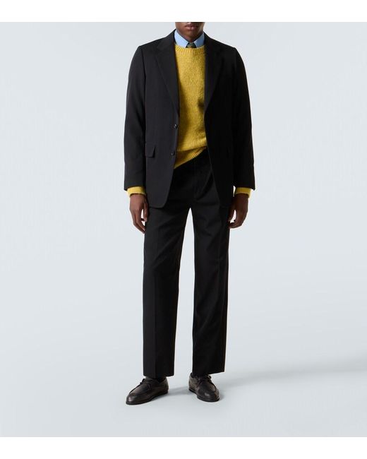 Auralee Blue Wool Gabardine Suit Pants for men