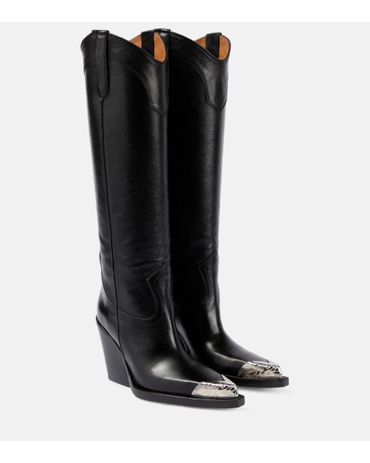 Paris Texas Black El Dorado Embellished Leather Cowboy Boots