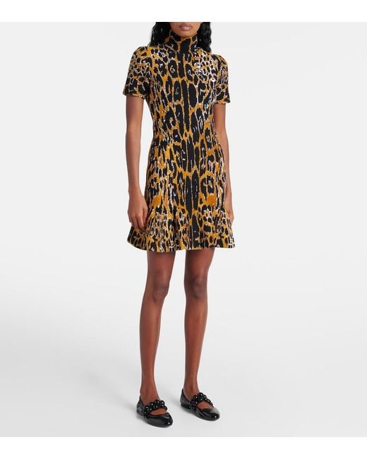 Alaïa Black Jacquard Minidress
