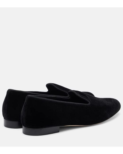 Totême  Black Velvet Loafers