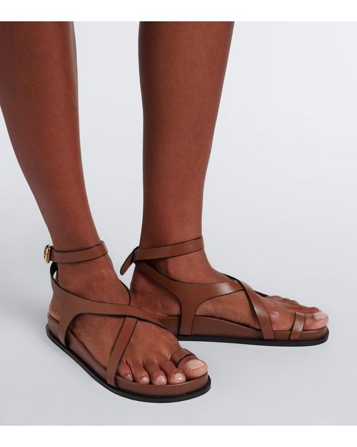 A.Emery Brown Jalen Slim Leather Sandals
