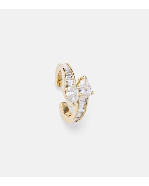 Anita Ko White Saturn 18Kt Ear Cuff With Diamonds