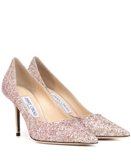 Jimmy Choo Multicolor Love 85 Glitter Pumps
