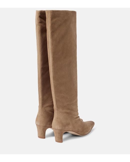 Staud Brown Wally Suede Knee-High Boots