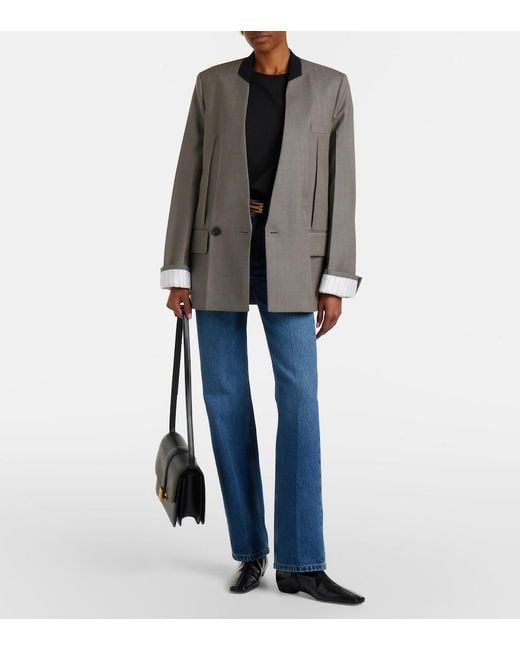 Victoria Beckham Blue Julia Straight Jeans