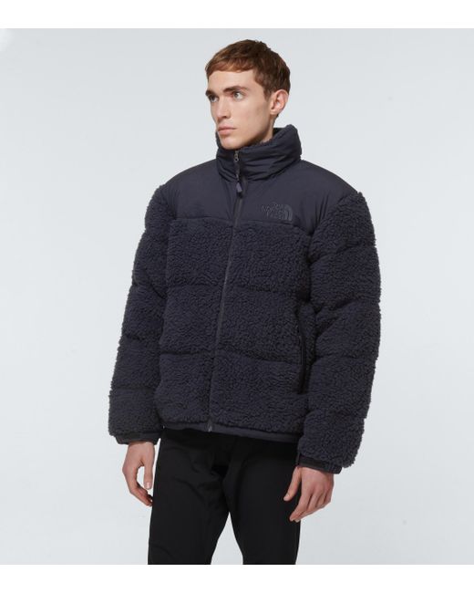 The North Face Sherpa Nuptse Fleece Jacket in Blue for Men | Lyst
