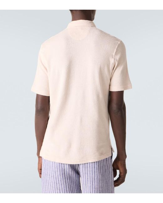 Fedeli Natural Mondial Cotton Terry Polo Shirt for men