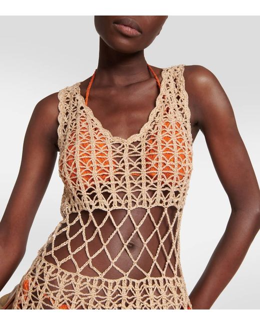 Anna Kosturova Natural Midikleid Aus Haekelstrick