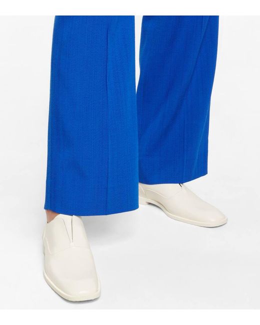 Victoria Beckham White Norah Leather Loafers