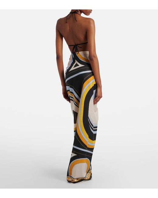 LaDoubleJ Metallic Printed Cotton Beach Cover-Up